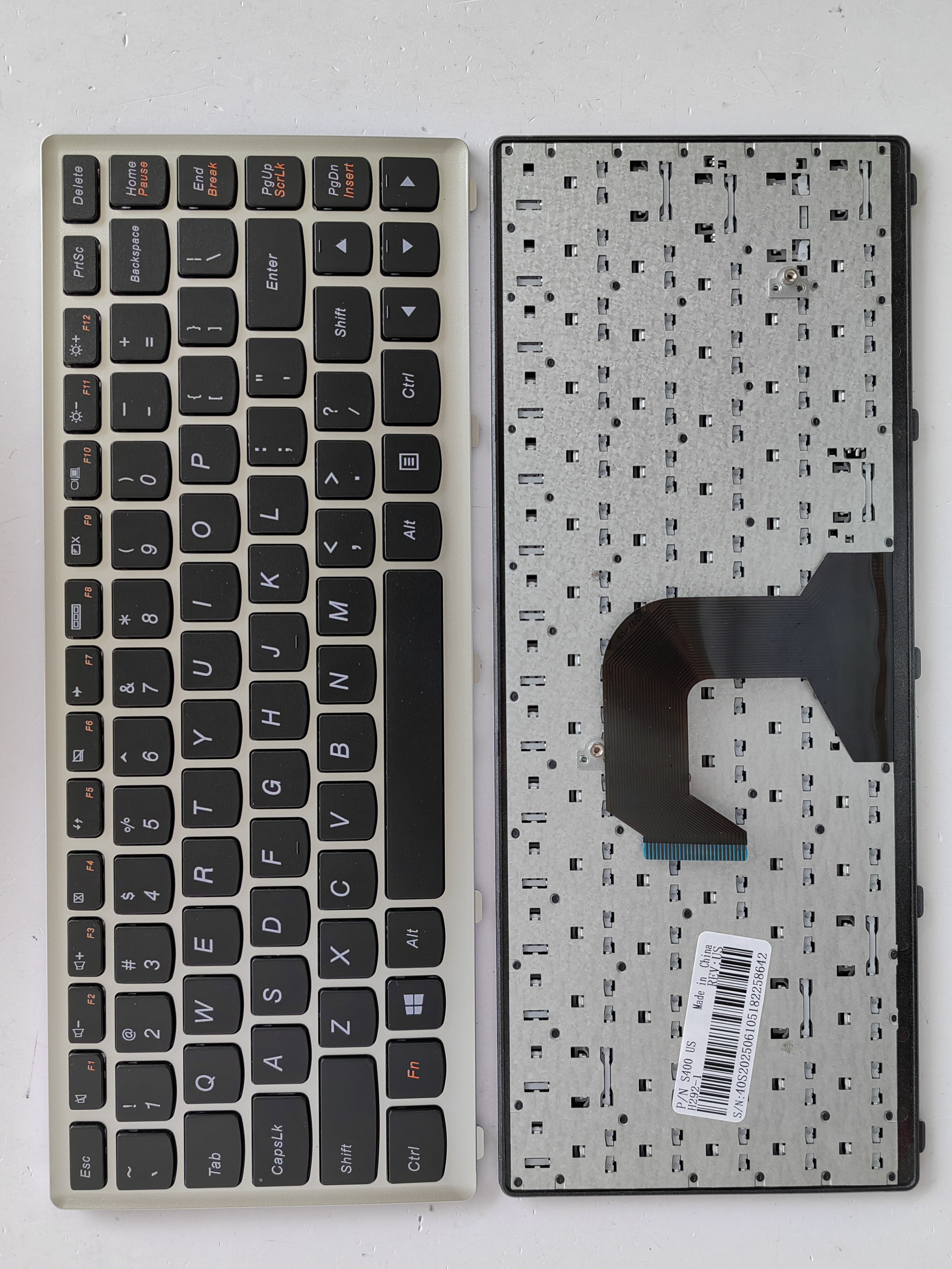 Picture of New Replacement Laptop Keyboard For LENOVO S400/S300/S405/S410/S310/M40-35 SILVER FRAME BLACK (OEM) US Layout
